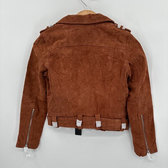 Blank NYC Suede Leather Moto Jacket in El Dorado Size XS NWT - Picture 7 of 9
